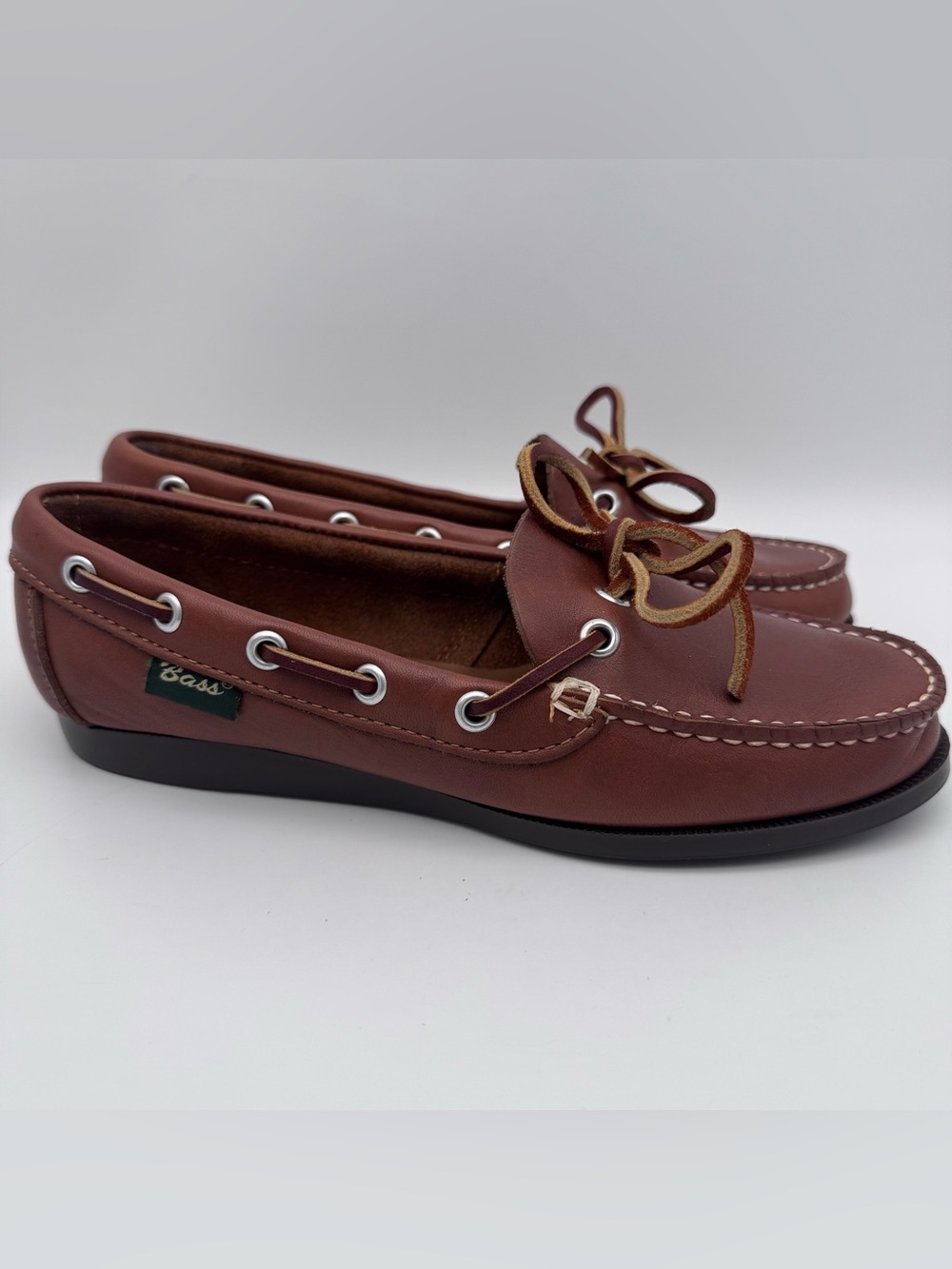 G.H. Bass Brown Leather Comfort Loafers Women 6.5 M Slip On Shoes - Picture 3 of 11